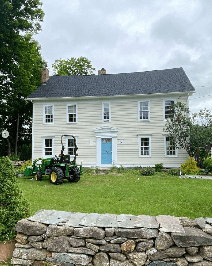 Newly Painted White House With Front Yard
