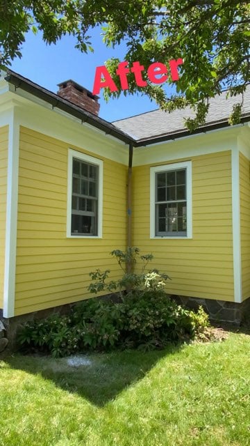 Newly Painted Wall With Yellow Paint
